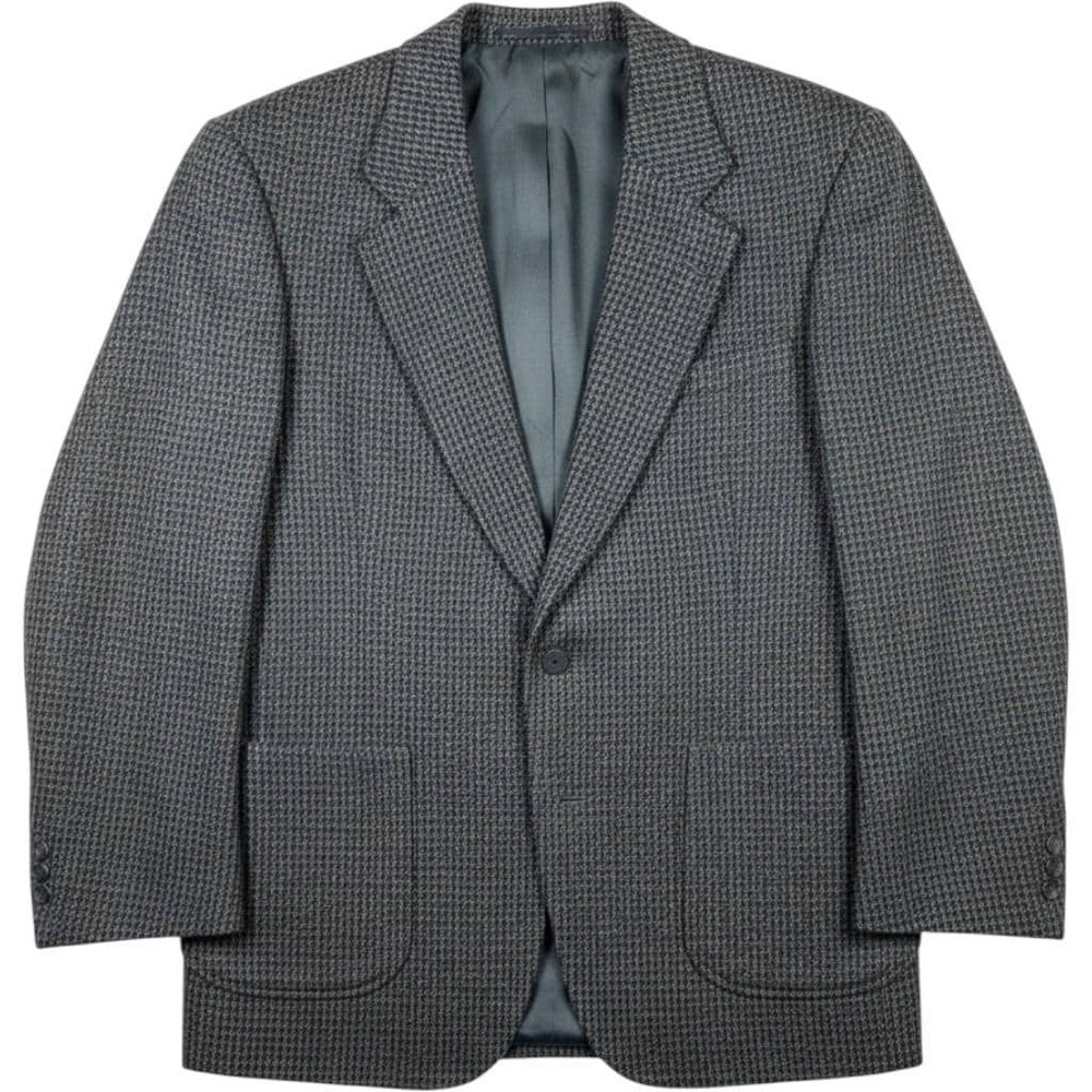 Vintage 90s Woolrich Blazer Mens 42R Medium Wool Blend Houndstooth Made In USA
